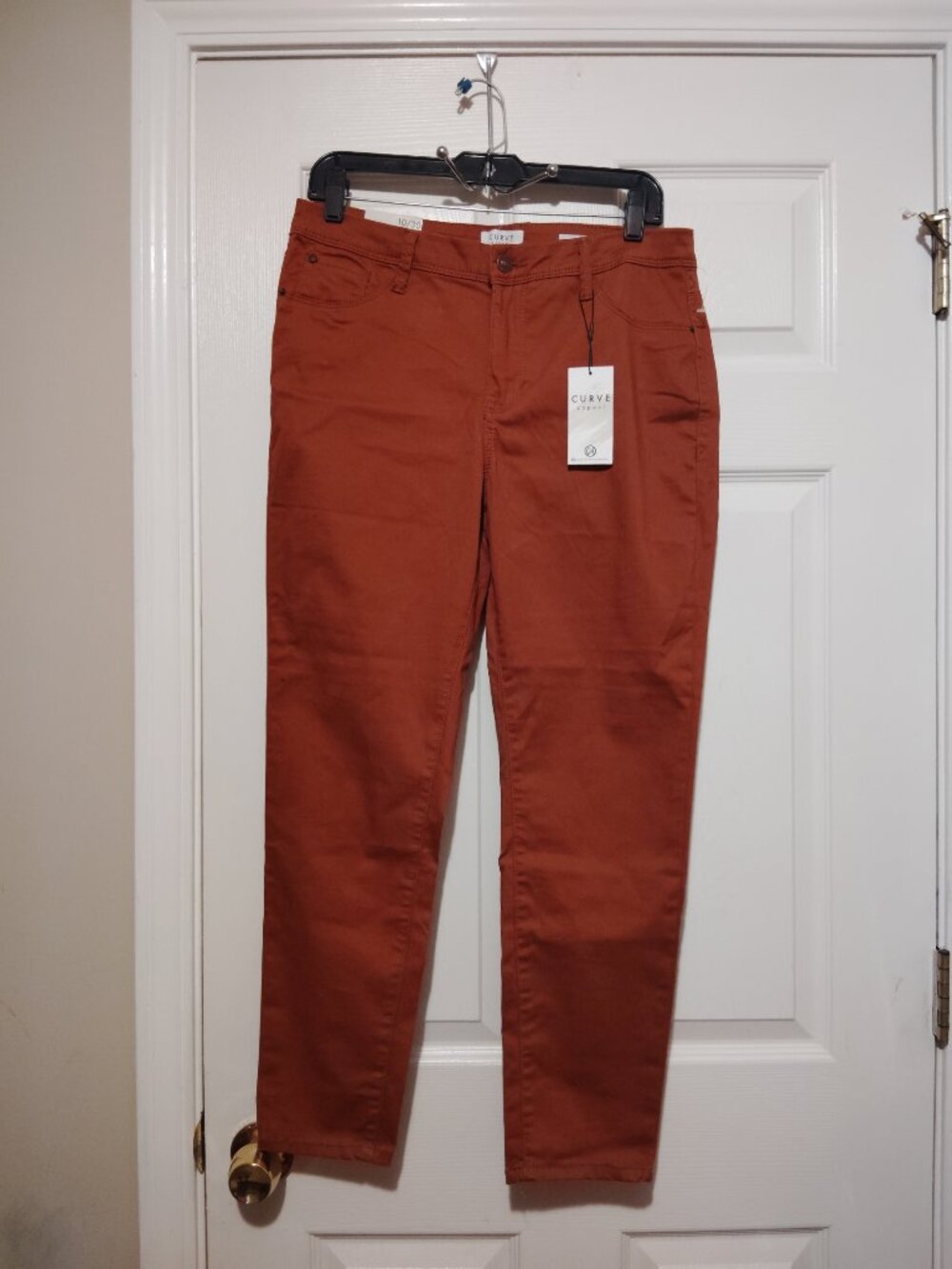 Curve appeal Minimalist jeggings Women's Size 10/30 rust orange Skinny NWT.